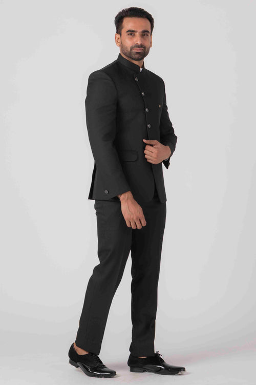 Buy Black Designer Bandhgala Jodhpuri Suit Online in India - Etsy